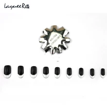 Francês prego perfeito manicure gereedschap Placas Nail Art Stamping Aço Inoxidável Francês Falso Prego Stencils Templates Manicure(China)