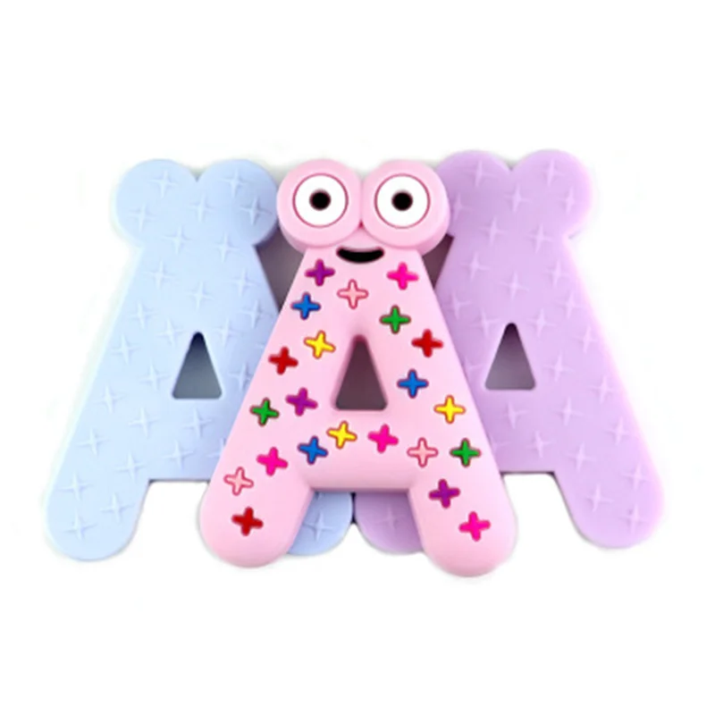 

Silicone Teether Alphabet New Pattern Baby Letter Frog Animal Chews Healthy Baby Products Help Teeth Grow