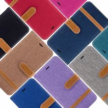 

Canvas Fabric Wallet Flip Cover Soft Case For iPhone 6 6S 7 Plus SE 5 5S Simple Stylish Artistical Design Back Case