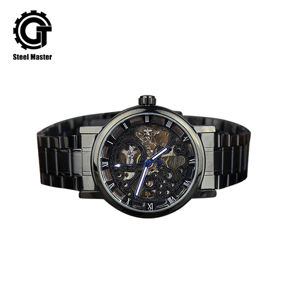 

2018 Men Metal Mechanical Wristwatch Bussiness Round Automatic Self-Wind Wristwatch Female Waterproof Wrist Watch Bracelet Clasp