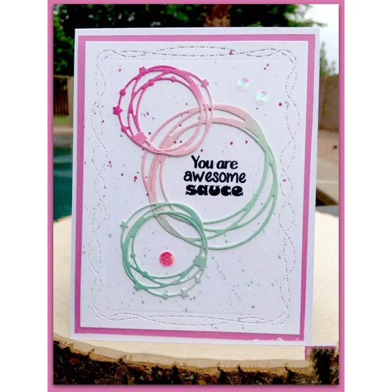 

Twine Circle Frame Metal Cutting Dies Stencil for DIY Scrapbooking Embossing Photo Album Decoration Paper Card Craft Die Cut