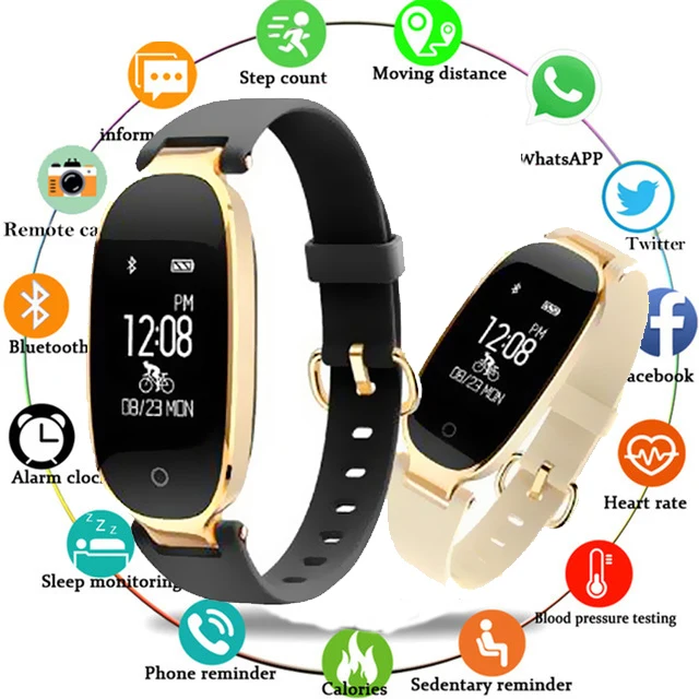 

Smartwatch S3 Smart Watch Women Ladies Heart Rate Monitor Pedometer Fitness Band Bluetooth watch connected Android IOS Phone M3P