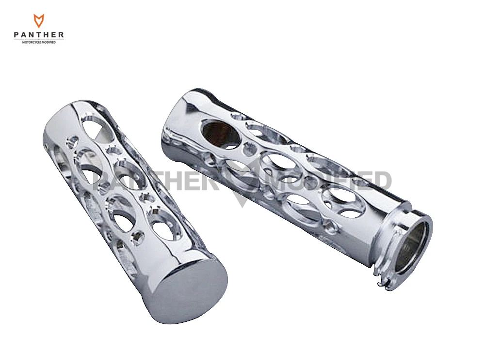 

1" 25mm Chrome Carved motorcycle Hand Grips Motor Handle bar case for Kawasaki Vulcan 2000 Honda VTX 1800 GL1500 GL1800