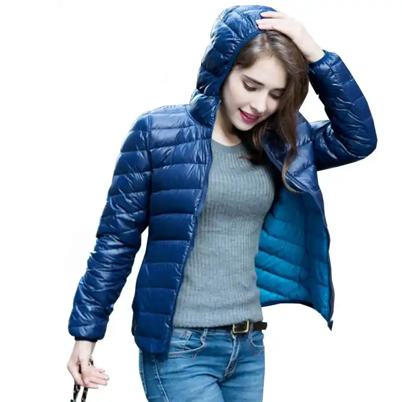 Ailegogo nowych kobiet Ultra lekka kurtka puchowa dwustronnie odwracalne zimowe kurtki Plus rozmiar 4XL kurtki z piór kobieta płaszcz Ailegogo nowych kobiet Ultra lekka kurtka puchowa dwustronnie odwracalne zimowe kurtki Plus rozmiar 4XL kurtki z piór kobieta płaszcz