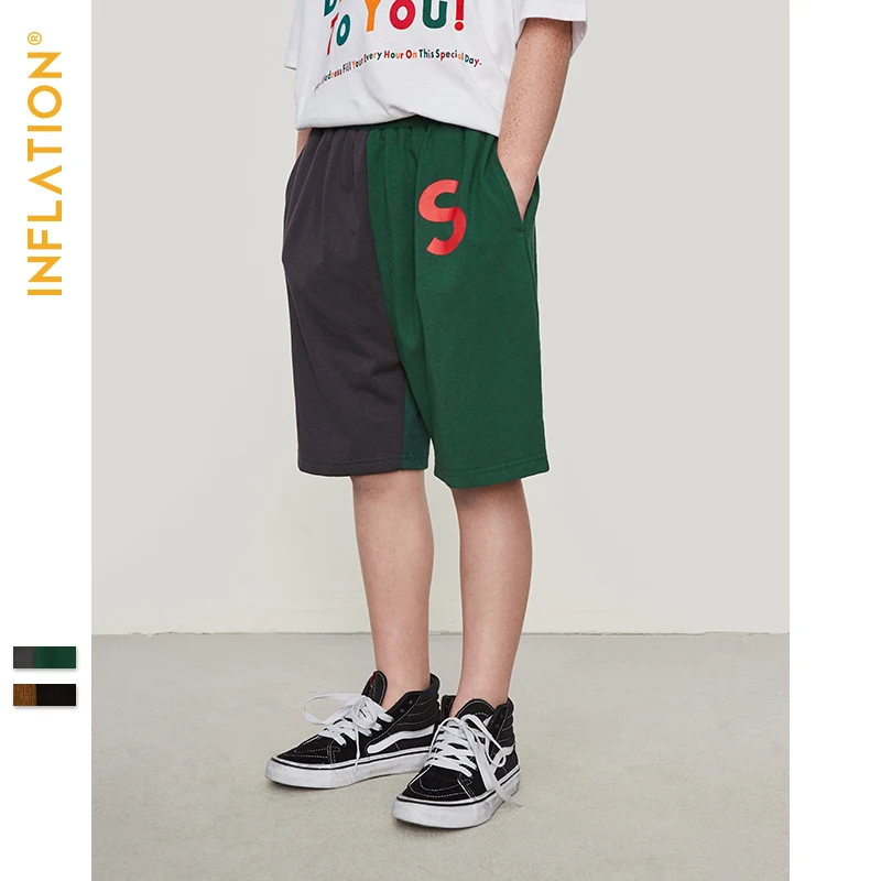 

INFLATION Summer Streetwear Boys Shorts Children Clothes Outdoor Basketball Short Pants Splice Color Design Sweatwear 9503S
