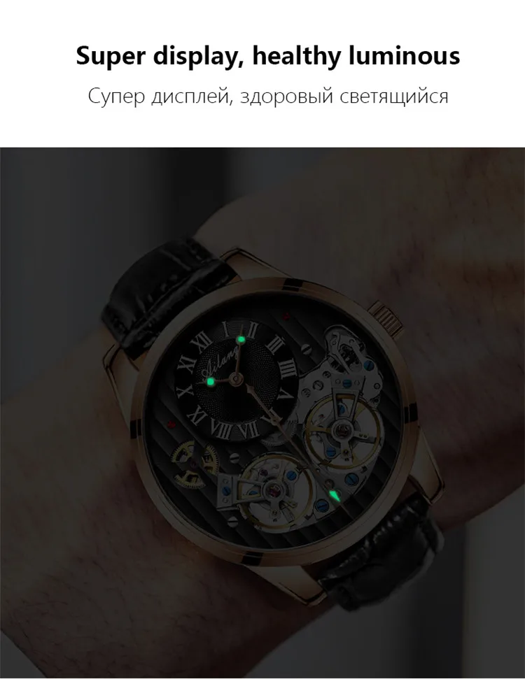 AILANG роскошные черные часы дорогой двойной Tourbillon Швейцария Для мужчин, часы от топ бренда, Роскошные автоматические механические часы Для мужчин