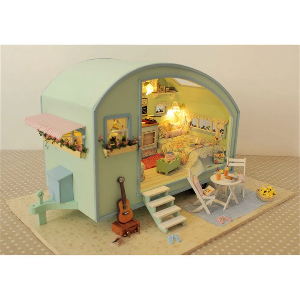 3D Деревянный DIY Дом миниатюрная мебель микро пейзаж для детей игрушка подарок на день рождения Свадебная вечеринка домашний сад украшение