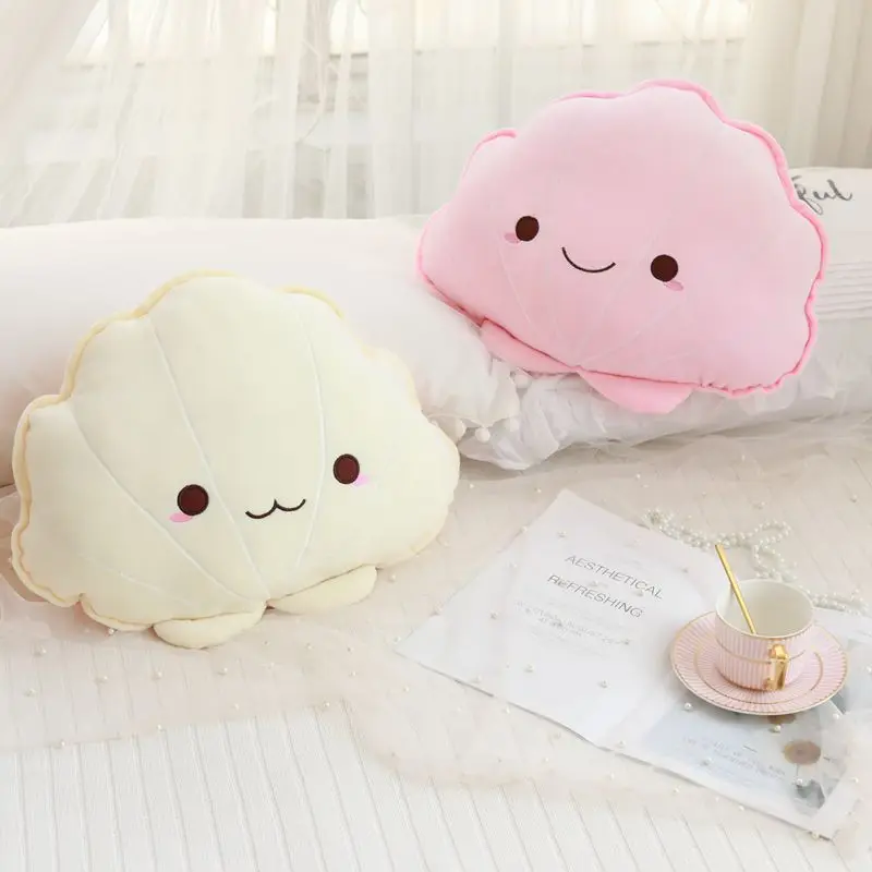 New 1PC 45 38cm Colorful Shell Plush Pillow Stuffed Comfortable Toy Sofa Bed Decoration Kawaii Pillow 3