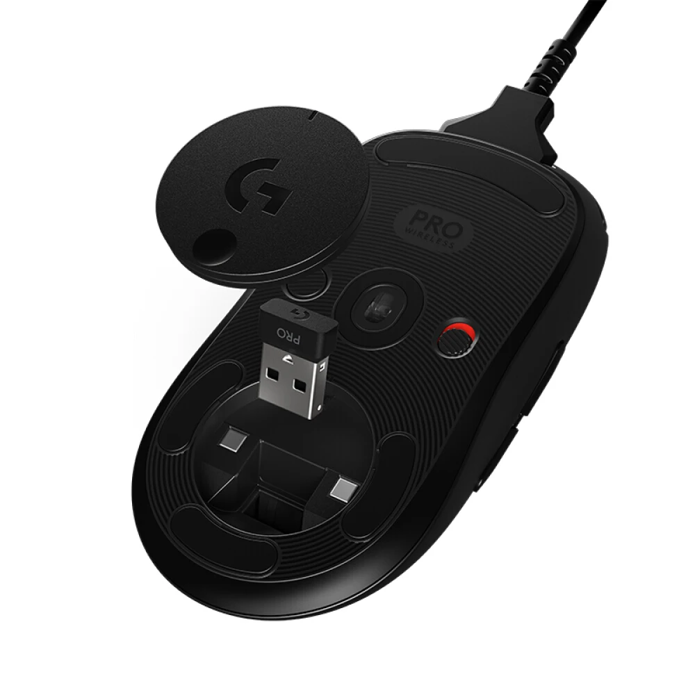 Беспроводная игровая мышь Logitech G PRO, RGB, двойной режим с датчиком HERO 16K DPI, лазерная геймерская мышь LIGHTSPEED, Совместимость с POWERPLAY