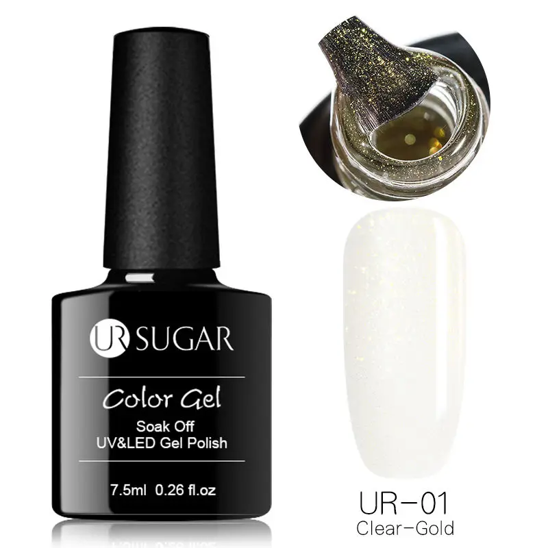 Ur Sugar УФ-гель для наращивания ногтей, Блестящий лак для ногтей, полимерный Гель-лак для ногтей, жидкий гель для дизайна ногтей, гибридный гвоздь для ногтей - Цвет: 1