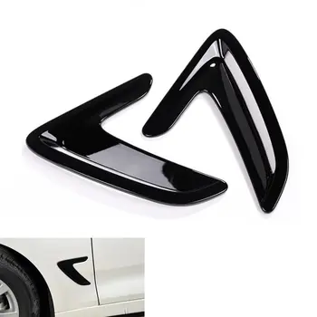 

Chrome ABS Black Car Side Wing Air Flow Fender Intake Vent Cover Styling Sticker Fit For BMW 3 Series F30 GT 2013-2016 Decors