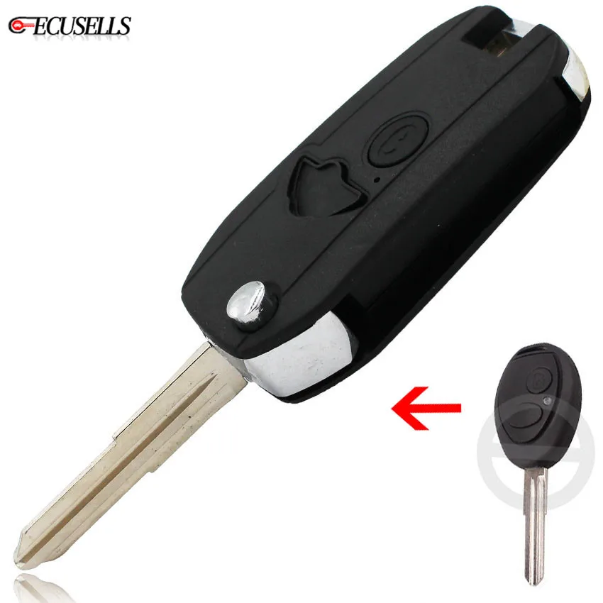 

2 Button Folding Flip Remote Car Key Shell Case Housing For Land Rover Discovery 2 1999 2000 2001 2002 2003 2004 Uncut Blade
