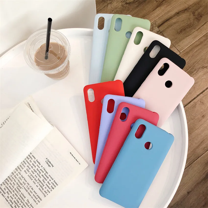 

Silicone Cell Phone Case For Xiaomi Mi Max 3 Back Cover Max3 Plus Soft Silicon Matte Shell Shockproof Korean Colorful Retail