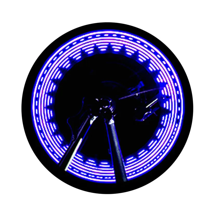 Excellent 1pcs Bike Car Motorcycle Wheel Tire Tyre Valve Cap Rainbow Color Night Flash LED Light Bike Spoke Decoration #2M17 5