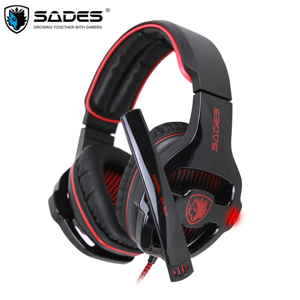 SADES SA-903 PC Gamer Stereo Gaming Headset with Microphone 7.1 Surround Sound USB Wired Earphone Headphones casque (6)