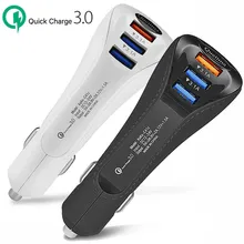 Автомобильные аксессуары QC3.0 3USB двойной порт автомобильное зарядное устройство для телефона Быстрая зарядка автомобиль один для двух автомобильное зарядное устройство украшения автомобиля украшения