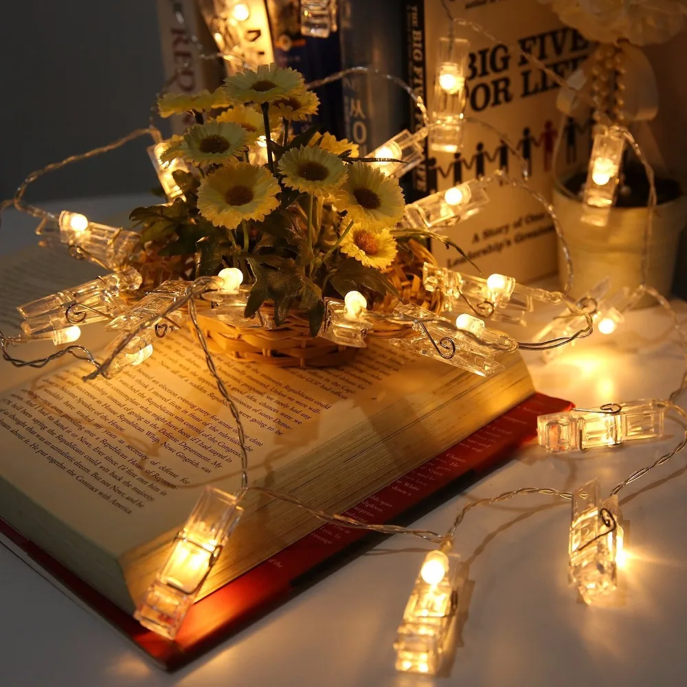 

10 20 40 LED he photo clip lamp Christmas Led strip Light Stage background decorative LED colorful lantern string ZYD0011