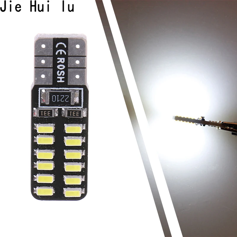 Светодиодсветильник лампа 100X T10 Canbus 3014 W5W 194 24 SMD без ошибок с клиновидным цоколем
