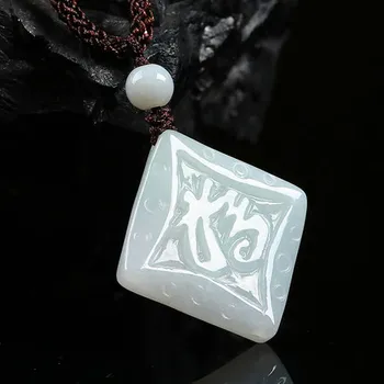 

Grade A natural stone myanmar blessing pendant necklace Men and women holiday gift jadeware jewelry