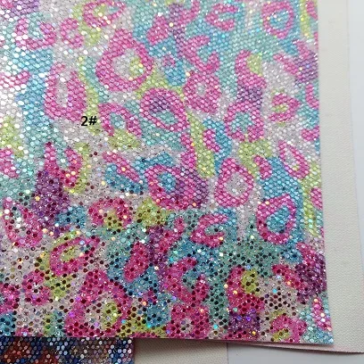 2pcs color 2 2 шт. A4 Размер 21X29 см с принтом леопардовой расцветки из блестящей кожи, на платформе, из искусственной кожи ткань для DIY аксессуары 4S04D - Цвет: 2pcs color 2