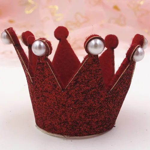 DIY Девушки Корона Hairband Головные уборы Интимные аксессуары детские блестящие Симпатичные принцесса Дети Тиара повязка DIY куклы ремесла Корона - Цвет: Red