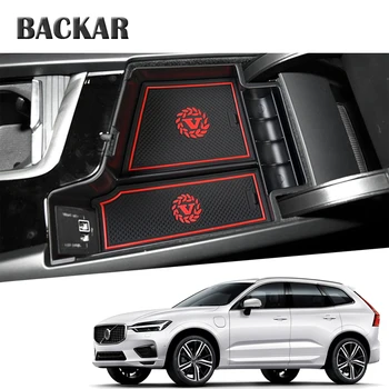 

BACKAR Car Armrest Storage Organizer Container Coin Cigarette Glasses Tray Holder Box For Volvo XC60 S60 S90 V60 V90 Accessories