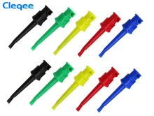 HOT Cleqee P5002 10pcs Multimeter Good quality Test Hook Clip Lead Wire Kit Grabbers Test Probe SMT/SMD IC D20 Cable Welding cleqee p1800a 7 in 1 bnc electronic specialties test lead kit for multimeter automotive test probe leads kit