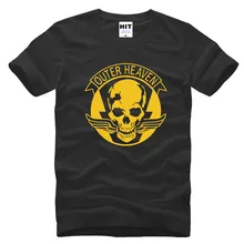 T camisa v 5 mgs exterior do metal da engrenagem do metal da luva curta impressa do algodão do logotipo do céu t