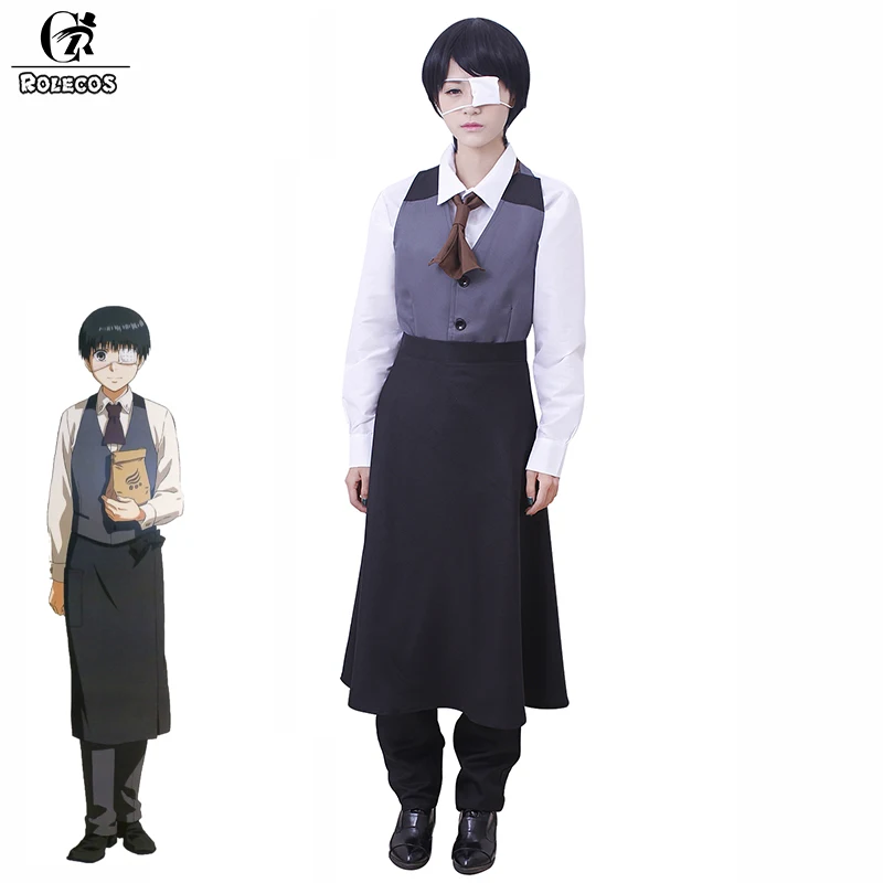 ROLECOS Фирменная Новинка короткая футболка с героями из японского аниме Tokyo Ghoul