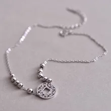 Red Trees, летние ювелирные изделия, простые монеты, полыльера, настоящее Твердое Серебро 925 пробы, лодыжки для женщин