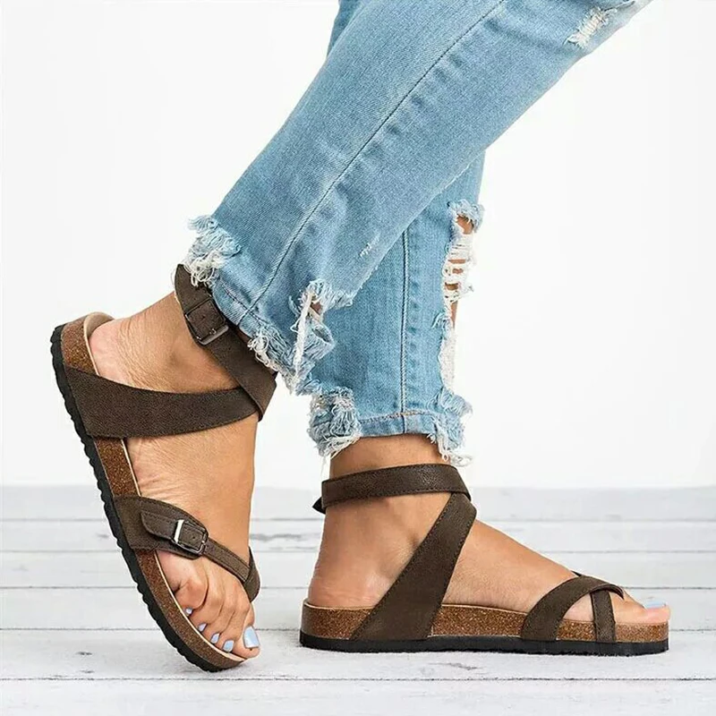 

Women Flat Sandals Open Toe Breathable Casual Beach Shoes for Summer MUG88