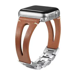 Ремешок из натуральной кожи для Apple watch band 4 44 мм/40 мм iwatch 3 band 42 мм/38 мм браслет часы correa ремень ремешок металлическая пряжка