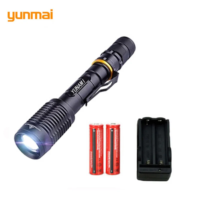 Фонарик с фокусировкой 5 режимов батареей 18650|defense torch|self defense torchzoomable flashlight |