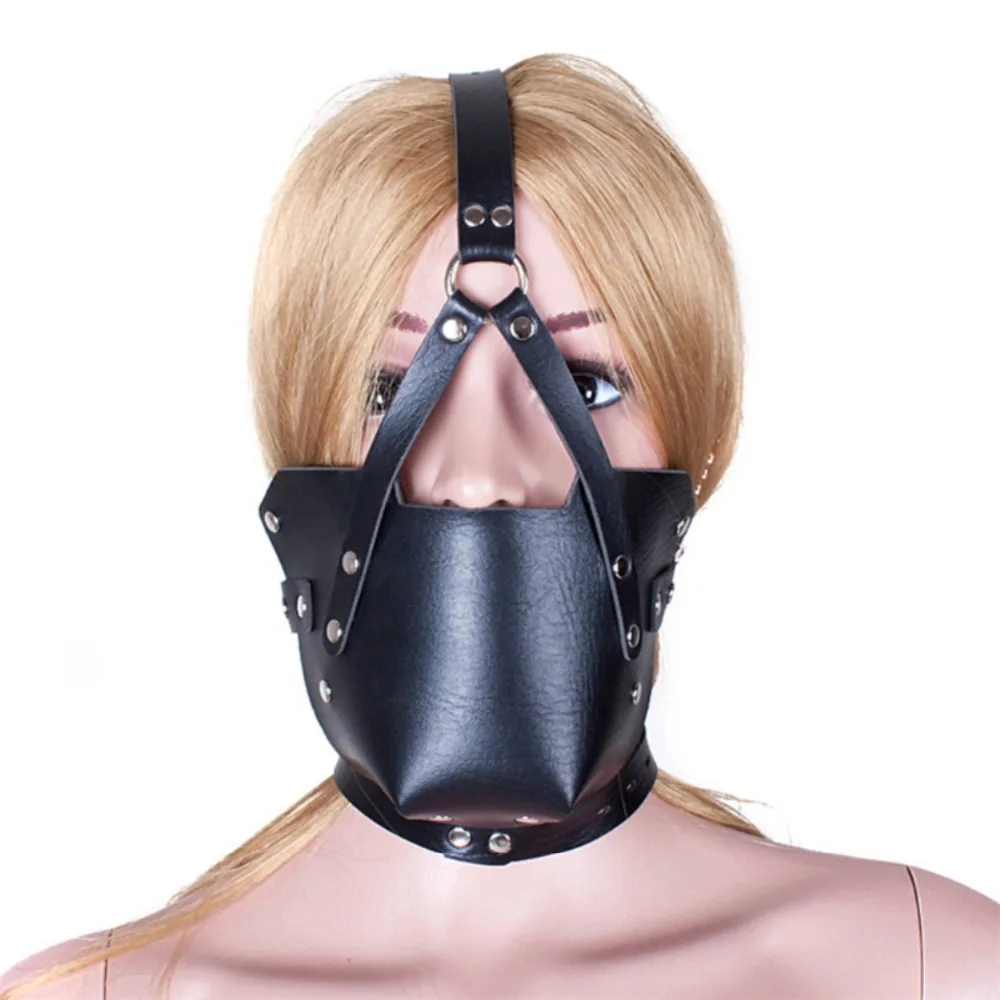 Davidsuorce Leather Panel Gag With Breathable Wiffle Ball Mouth Gag