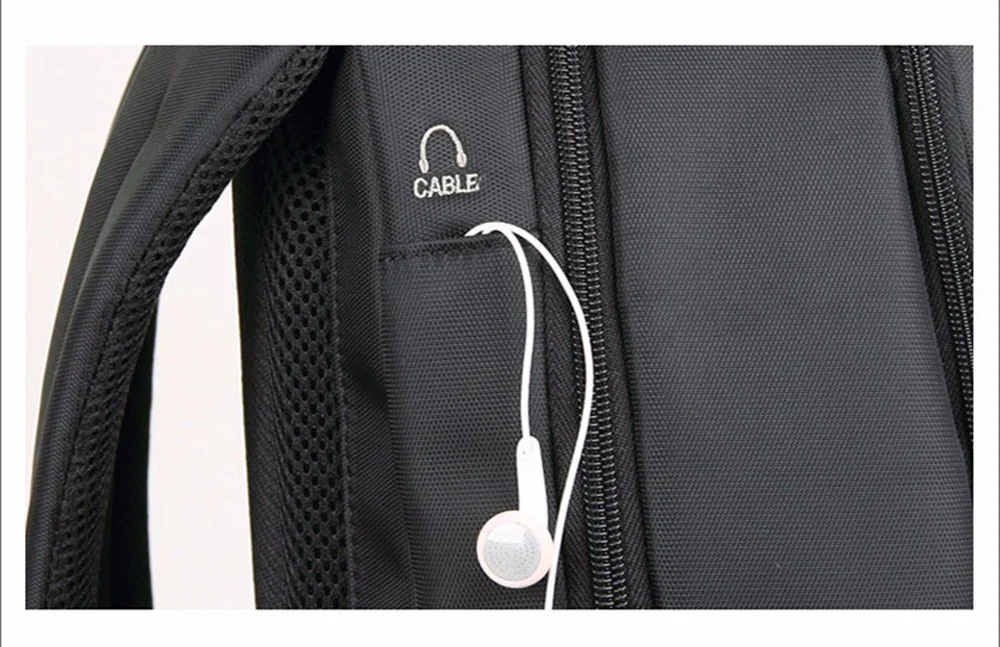 Kingsons бренд 15,6 дюймов рюкзак для ноутбука Мужская сумка Многофункциональный рюкзак большой емкости Противоугонный водонепроницаемый Moch