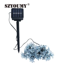 SZYOUMY светодиодный Солнечный декоративные садовые цветы 50 светодиодный гирлянда со сказочными огнями декор для рождественской вечеринки Открытый водонепроницаемый