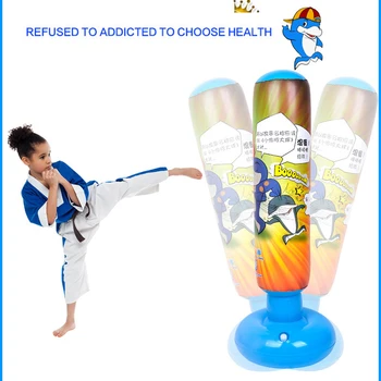 

Inflatable Punching Bag Fitness Stress Punch Tower Bag Speed Stand Training Power Boxing Tumbler For Kids Teenagers Adults