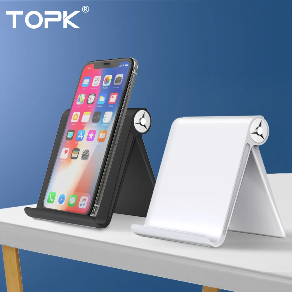  TOPK Telefon Halter Stehen für iPhone Xs Max XR Faltbare Handy Ständer für Samsung S9 S8 Hinweis 9 