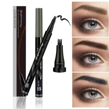 Жидкая подводка для бровей карандаш для бровей ручка водостойкая 3 головки вилка кончик бровей Татуировка карандаш для бровей