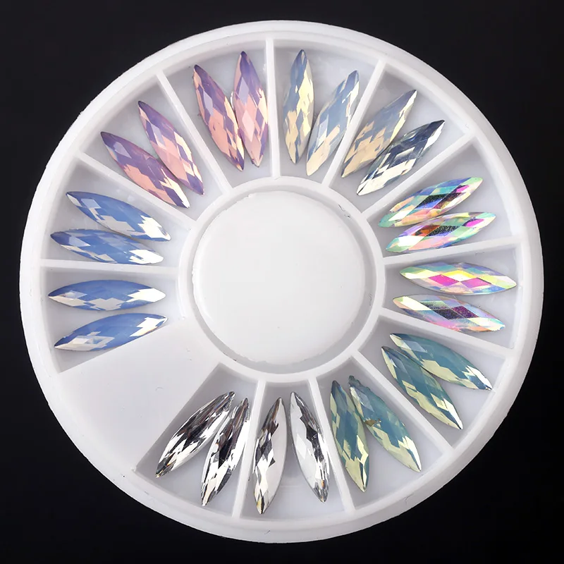 

Blueness 1Wheel 3D Nails Art Decorations Rhinestones For Nails Horse Eye Design Crystal Accessories DIY UV Gel Manicure Studs