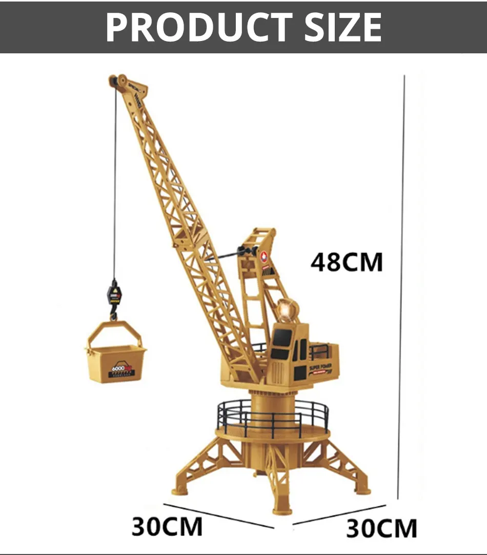Инженерные серии моделирование Радиоуправляемый кран модель DIY сборная игрушка дистанционного Управление башенные краны для грузовиков день рождения детей, мальчика подарок