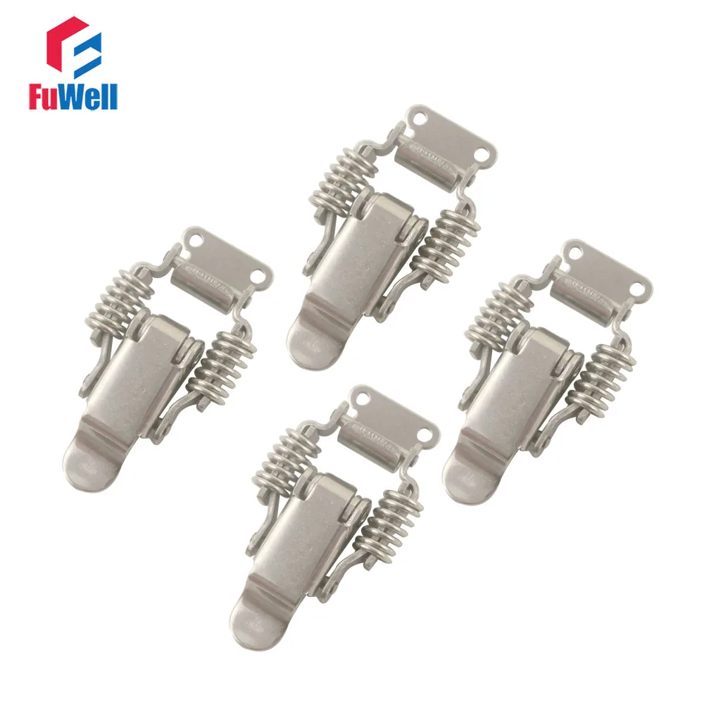 4pcs R108 Stainless Steel Spring Loaded Box Buckle Toggle Latch Catch Hasps