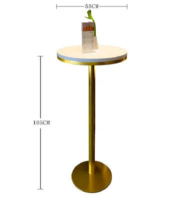 Луи Мода нордическая столовая высокая нога обсуждения твердой древесины небольшой круглый стол молочный чай магазин - Цвет: G2
