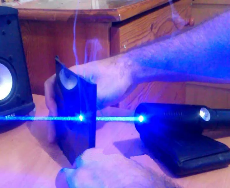 

2017 New Product High Powerful Blue Laser Beam Pointer Pen Burning Wood Lazer Flashlight Torch Light Cigarette With Box