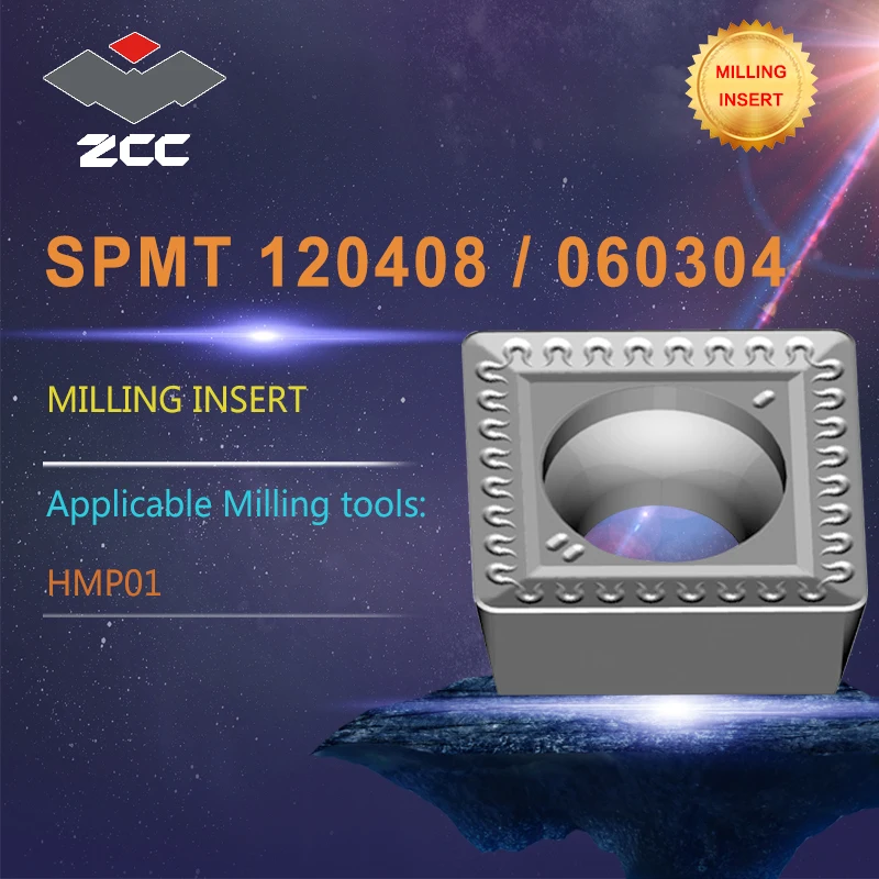 

10pcs/lot SPMT 120804 060304 ZCC.CT CNC lathe tungsten carbide inserts for side and slot milling cutter HMP01 milling insert