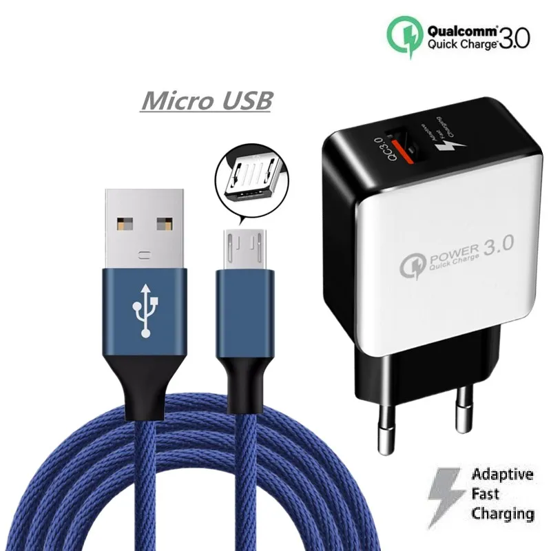 

For Samsung Huawei Xiaomi MOTO LG ASUS ZB631KL ZB633KL Wall Adapter Quick Charge 3.0 Fast Charger Travel Qualcomm Qc3.0 Charging