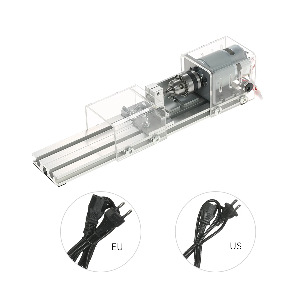 

100W cnc Mini Lathe Machine Tool torno DIY Woodworking Wood lathe Milling machine Grinding Polishing Beads Drill Rotary Tool Set