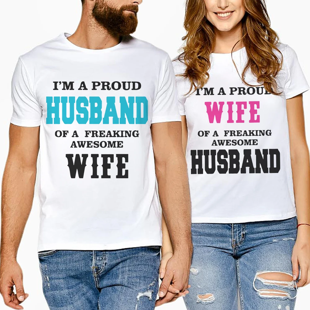 New Arrival Summer Couple T-Shirt Cotton Short Sleeve Lover T Shirts For Lovers 2019 Casual Matching Clothes Valentine Top Tees New Arrival Summer Couple T-Shirt Cotton Short Sleeve Lover T Shirts For Lovers 2019 Casual Matching Clothes Valentine Top Tees