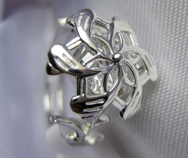 Classic Vintage Wedding Band ring for women LOTR The Galadriel Nenya Charm 3ct 5A Zircon 925 Soild Sterling Silver ring