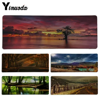 

Yinuoda Natural scenery Trees and lake Laptop Computer Lockedge Mousepad Size for 30x90CM Speed Version Gaming Mousepads